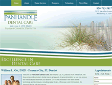 Tablet Screenshot of dentistinpanamacityfl.com